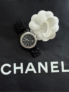 Chanel J12 Chronograph Watch , Black